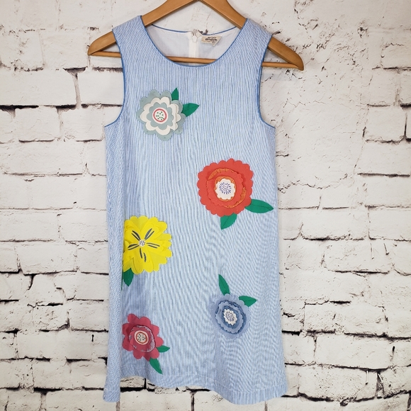 Mini Boden Other - Mini Boden Striped Floral Sleeveless Dress